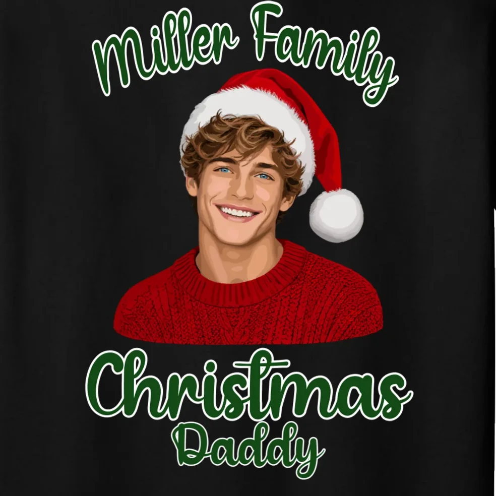 Christmas Portrait Illustration – Santa Hat & Festive Typography Men's Pajamas - Front - Close-up