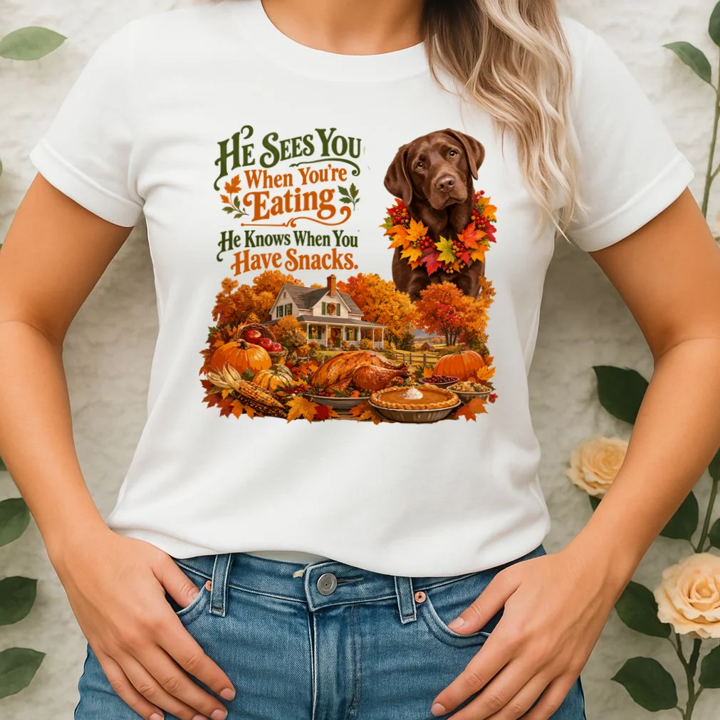 Custom Dog Thanksgiving Portrait – Personalized Pet Photo Fall Design Women's T-Shirt - Front 1