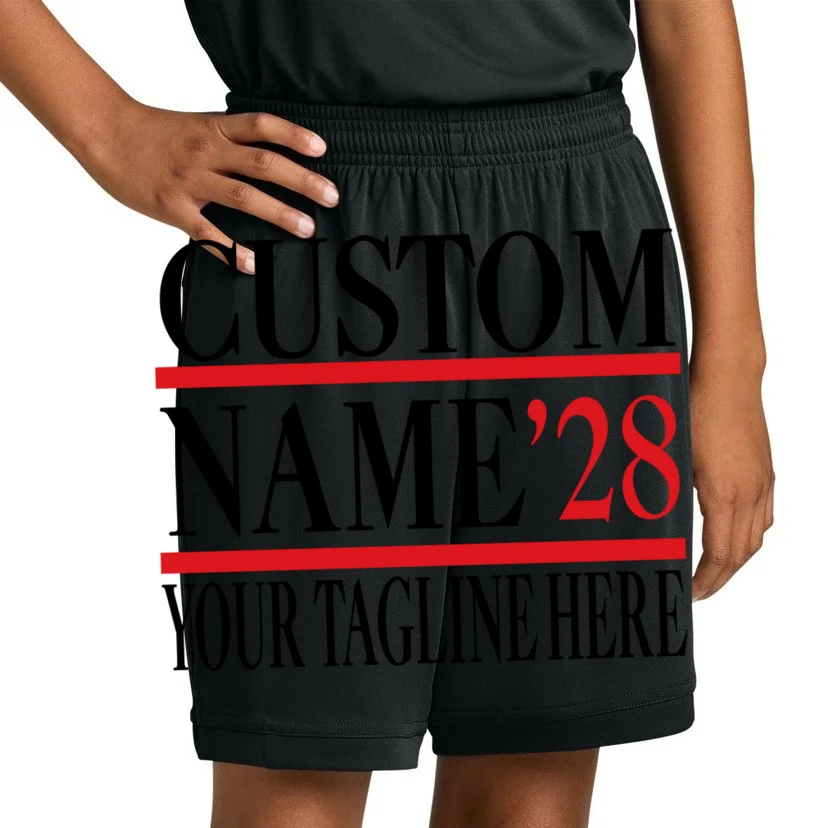 Custom Name For President 2028 Election Kids Shorts - Front 1