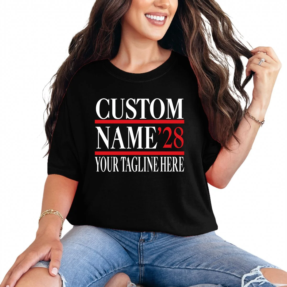 Custom Name For President 2028 Election T-Shirt - Front