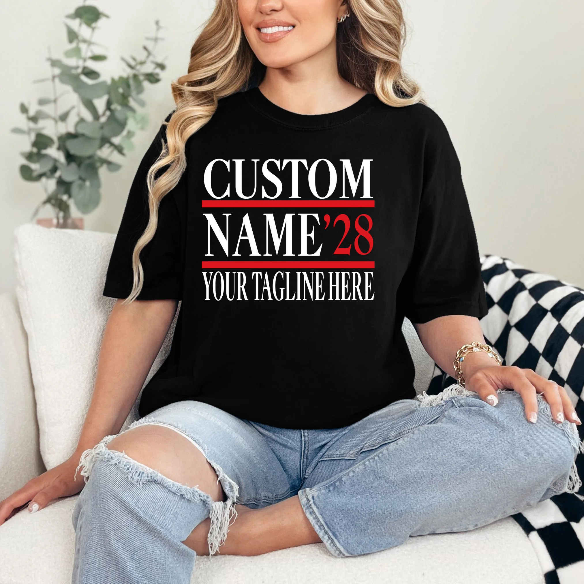 Custom Name For President 2028 Election T-Shirt - Front 1