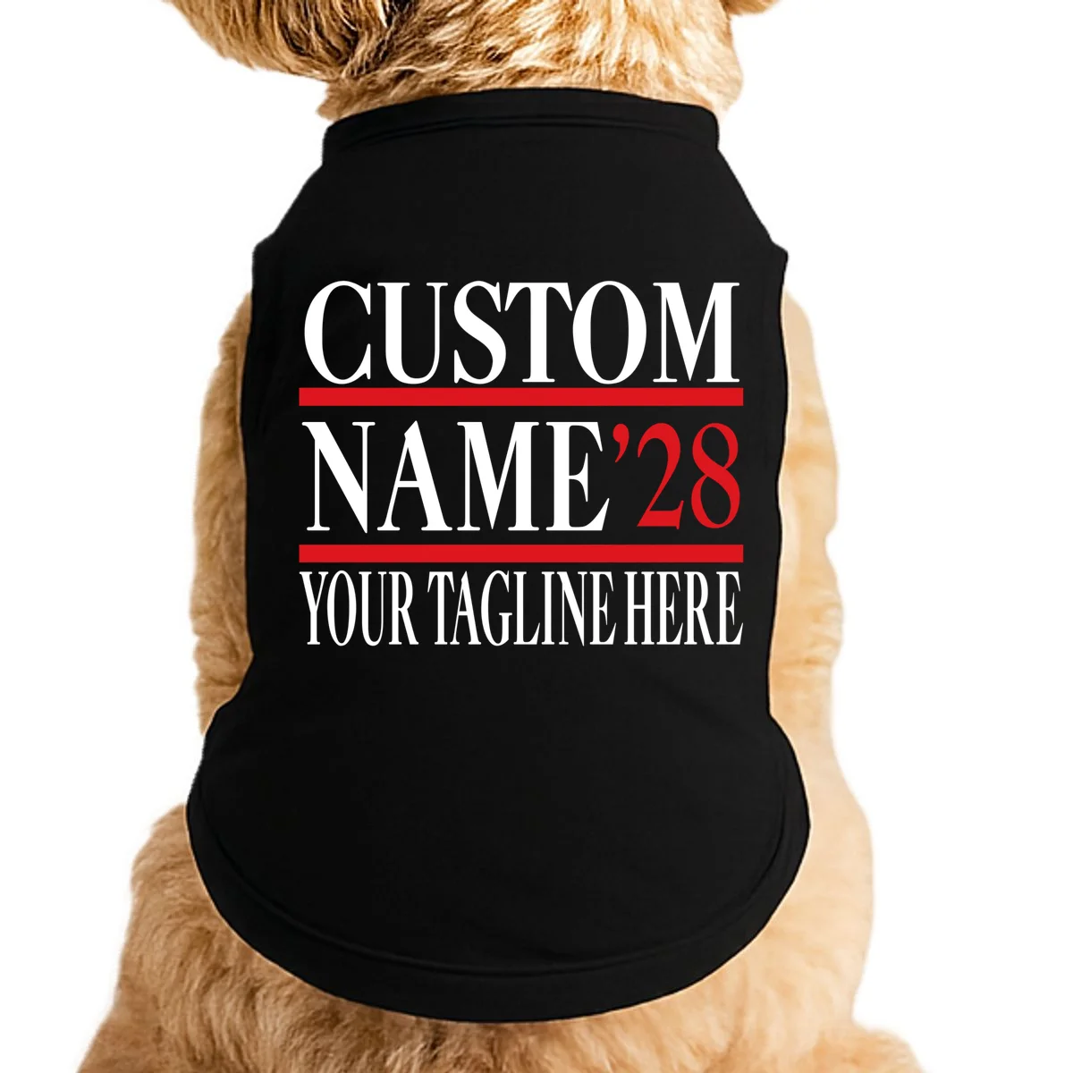 Custom Name For President 2028 Election Doggie Tank - Front