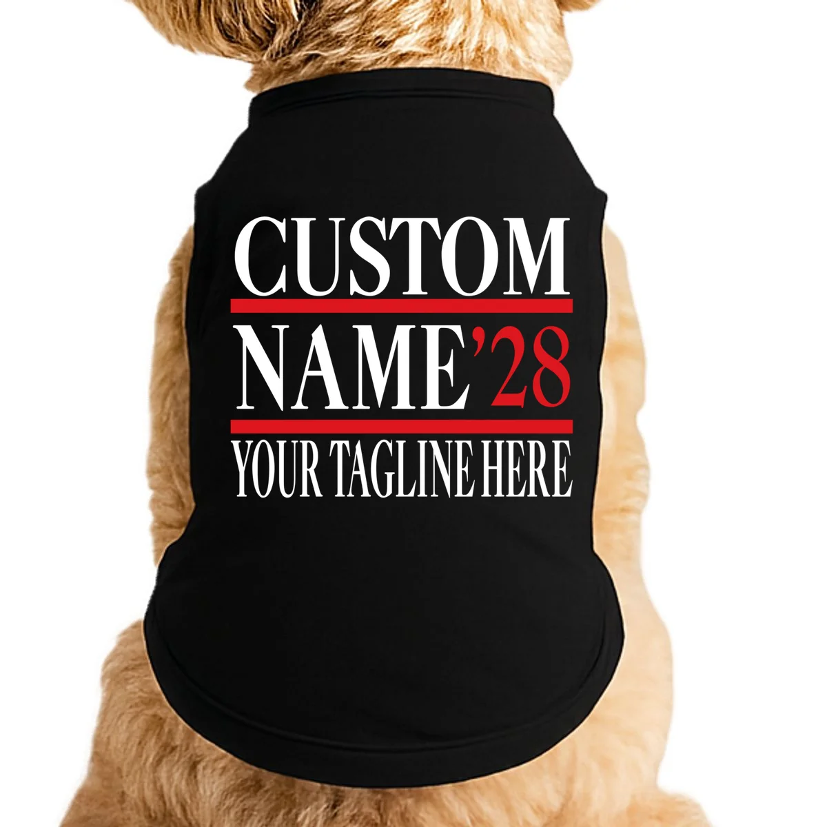 Custom Name For President 2028 Election Doggie Tank - Front