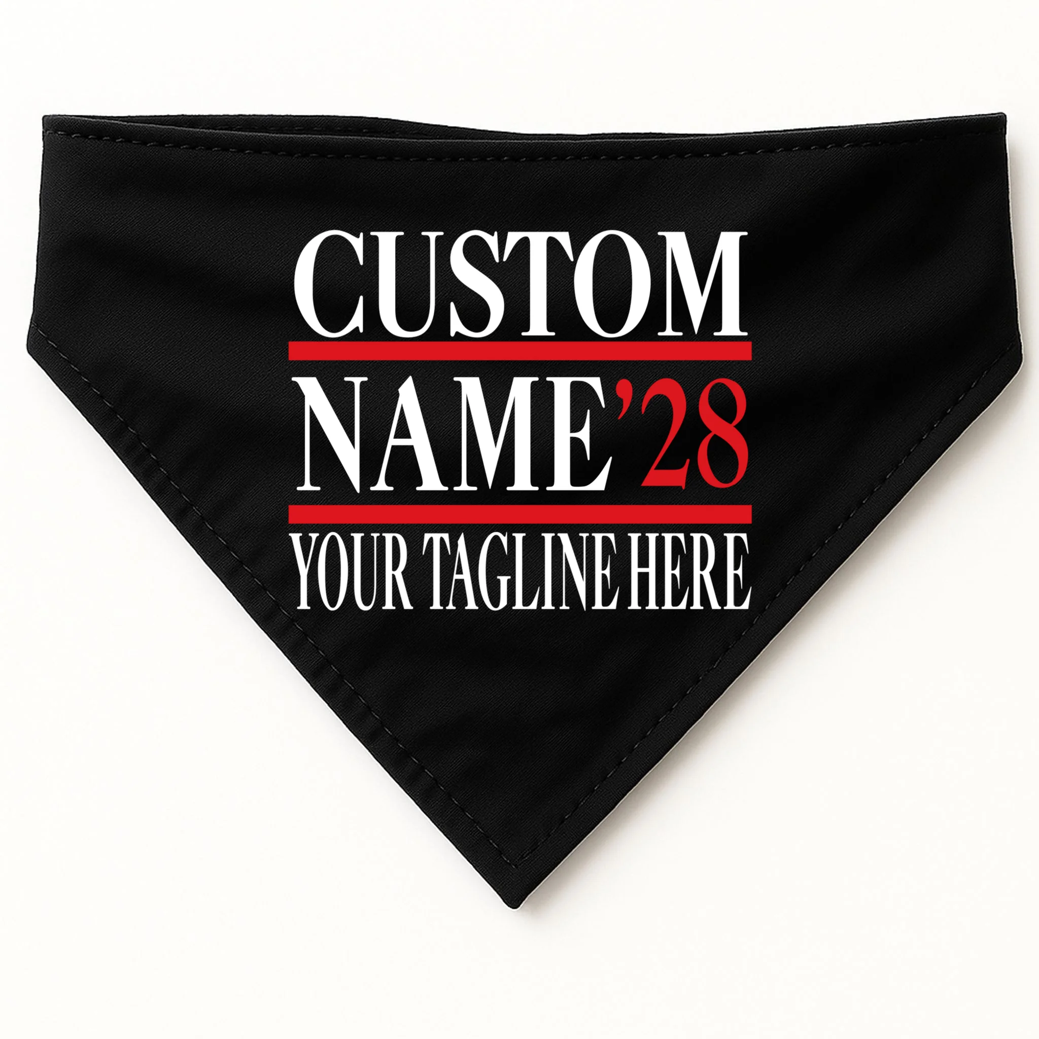 Custom Name For President 2028 Election Dog Bandana - Front