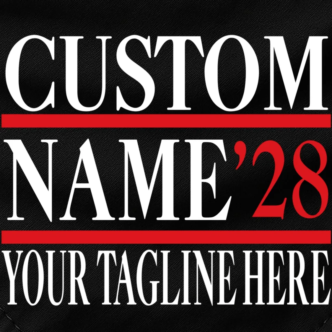 Custom Name For President 2028 Election Dog Bandana - Front - Close-up