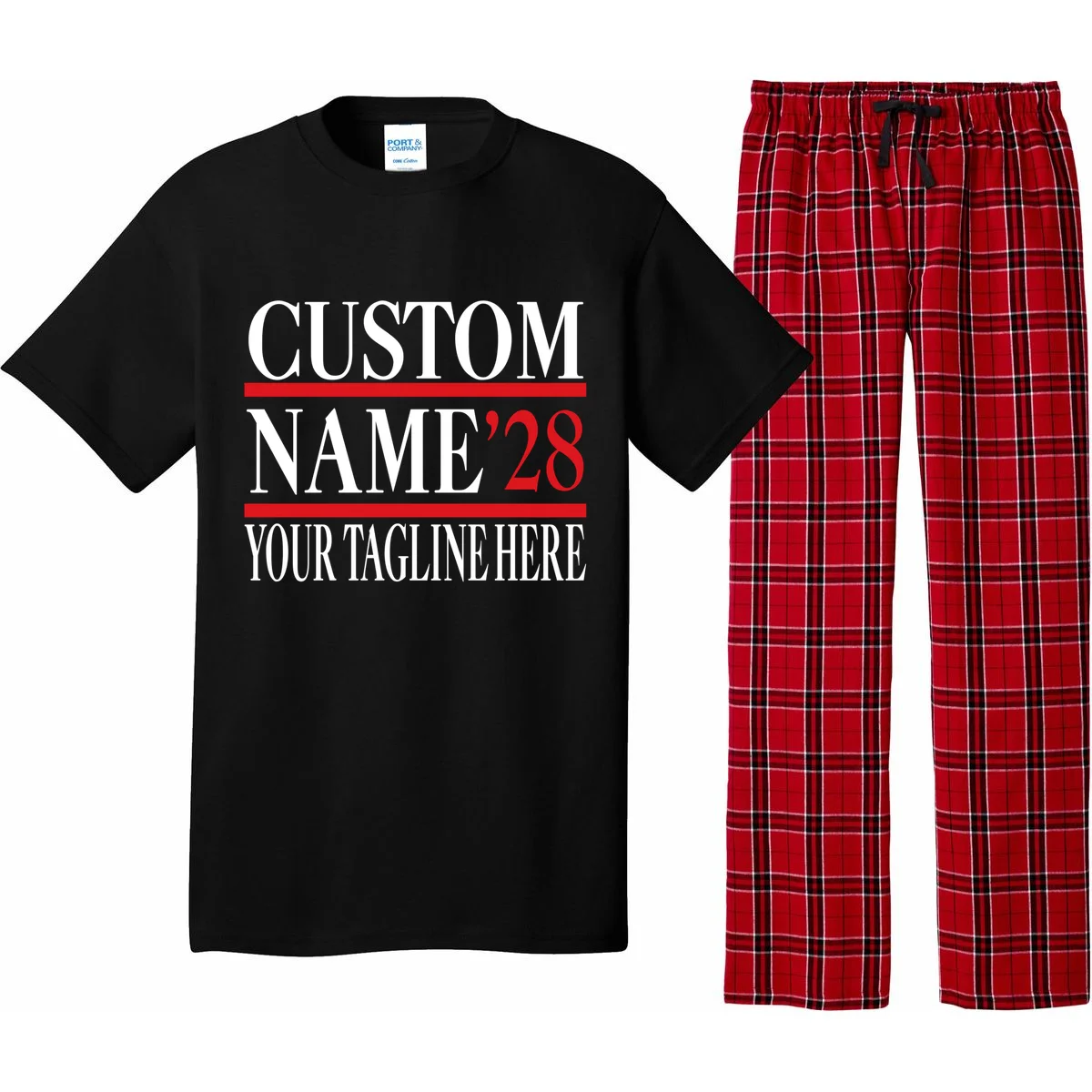 Custom Name For President 2028 Election Pajama Set - Front