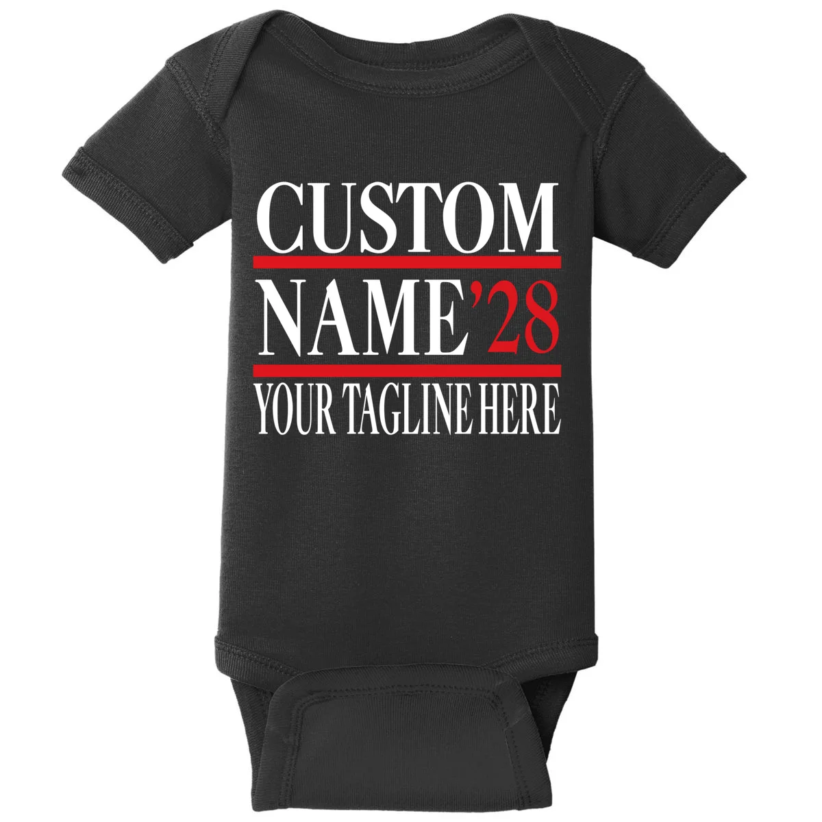 Custom Name For President 2028 Election Baby Bodysuit - Front