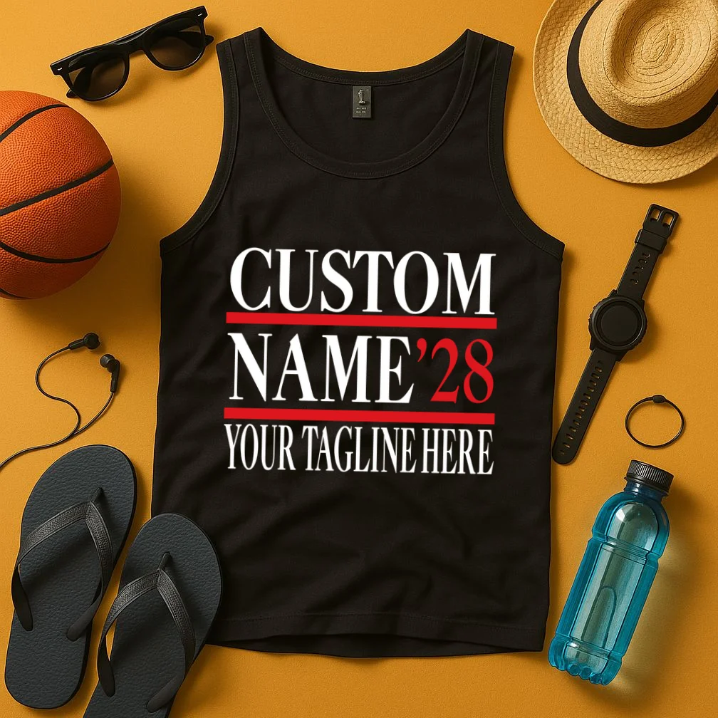 Custom Name For President 2028 Election Tank Top - Front 3