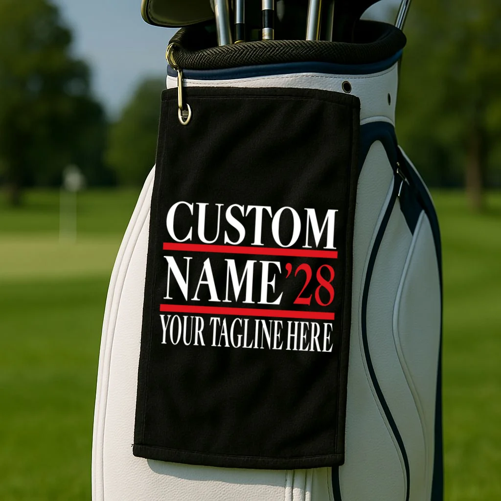 Custom Name For President 2028 Election Golf Towel - Front 2