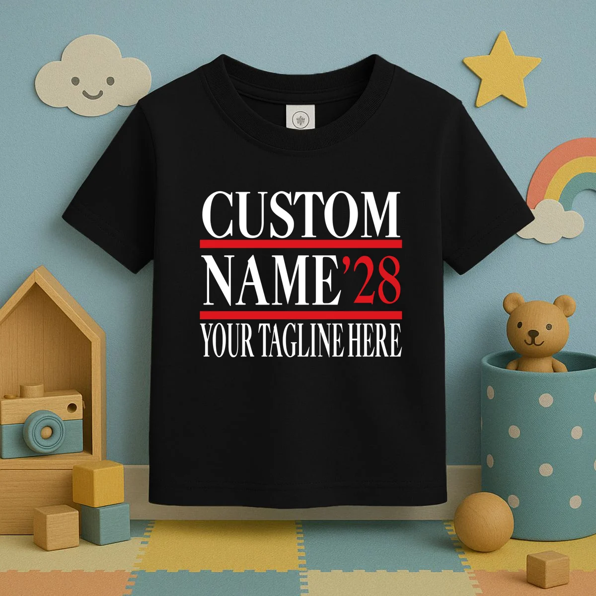 Custom Name For President 2028 Election Toddler T-Shirt - Front 2