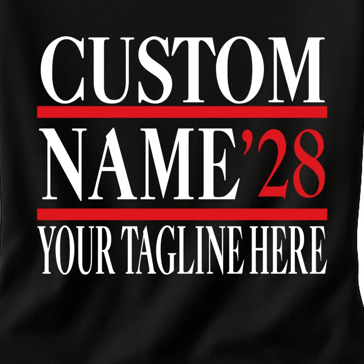 Custom Name For President 2028 Election Women's T-Shirt - Front - Close-up