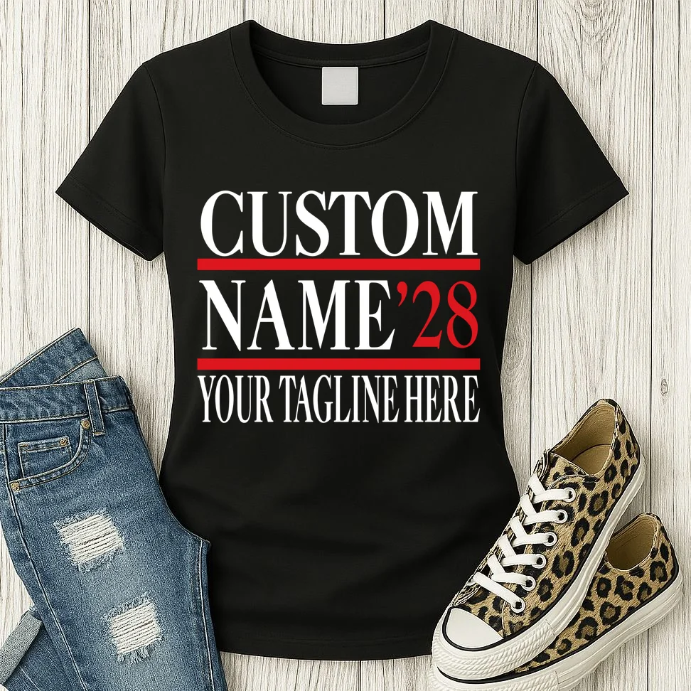 Custom Name For President 2028 Election Women's T-Shirt - Front 2