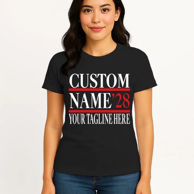Custom Name For President 2028 Election Women's T-Shirt - Front 3