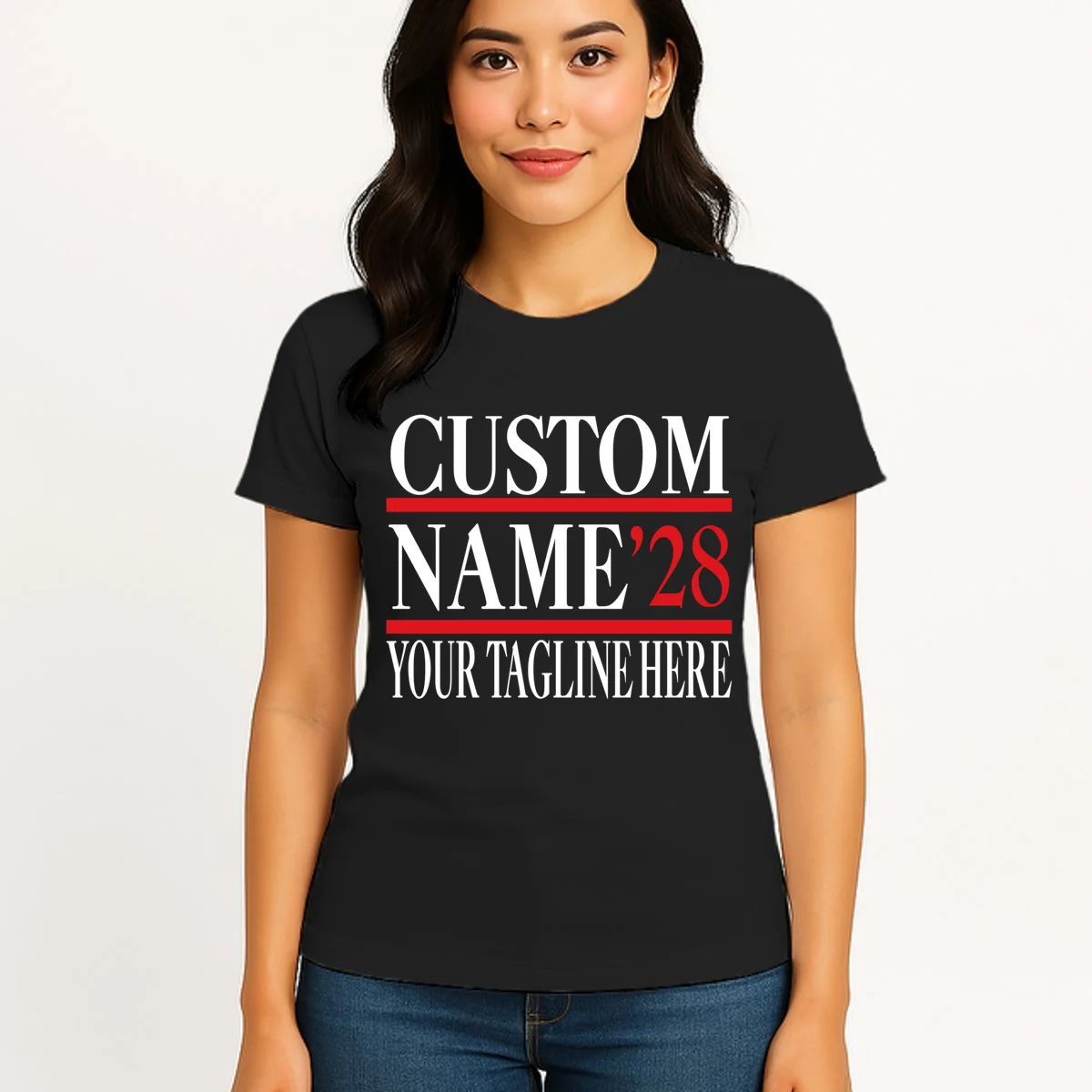 Custom Name For President 2028 Election Women's T-Shirt - Front 3
