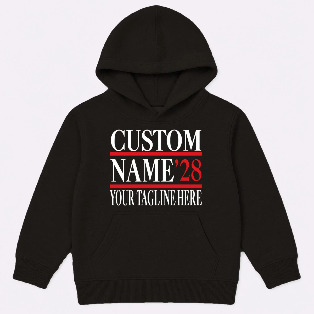 Custom Name For President 2028 Election Kids Hoodie - Front