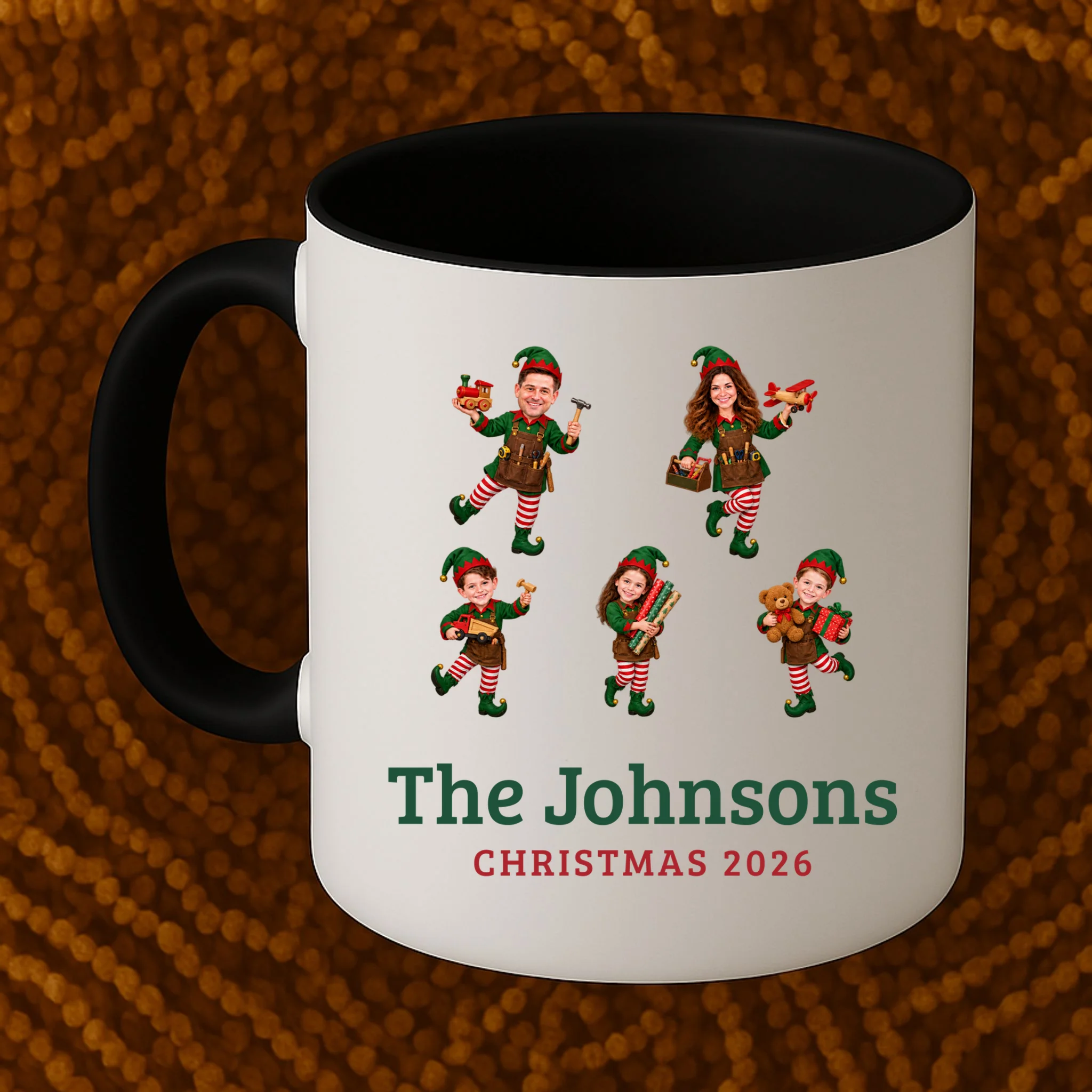 Christmas Elf Family Keepsake Mug - Front 1