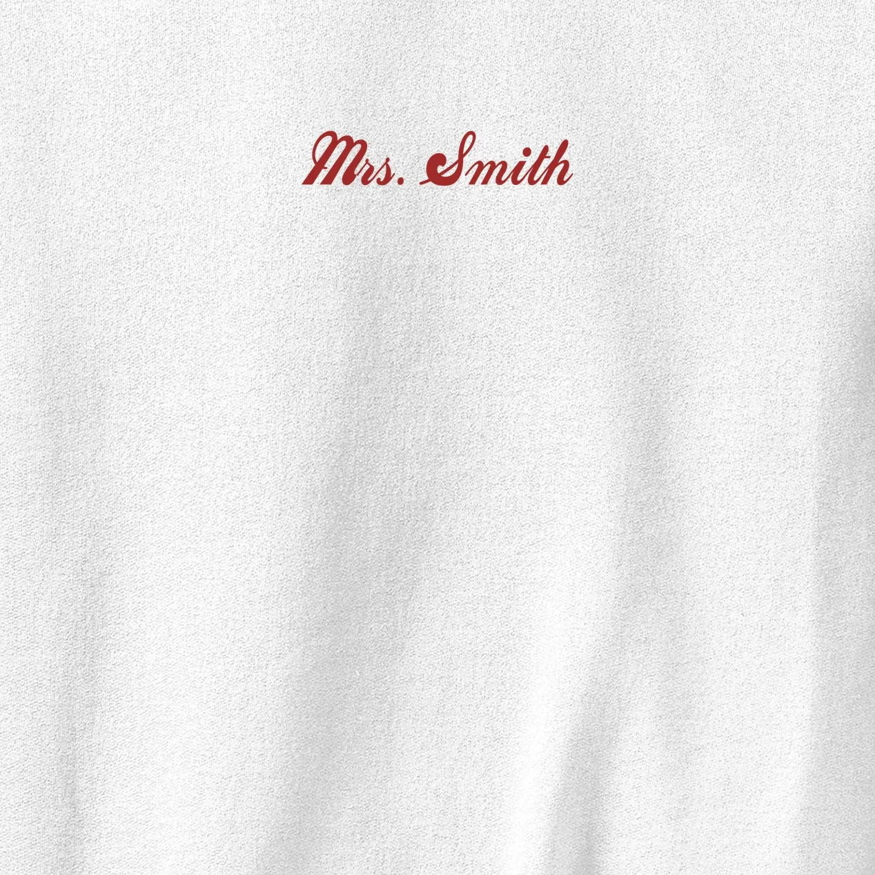 Mrs. Sweatshirt Last Name Embroidery Gift - Front - Close-up