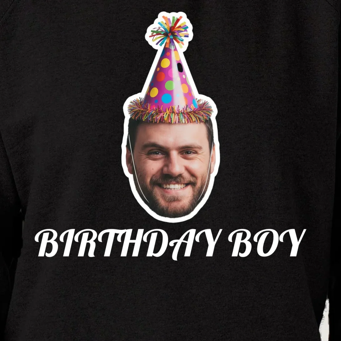Custom Face Birthday Upload Your Photo for a Personalized Women's Sweatshirt - Front - Close-up