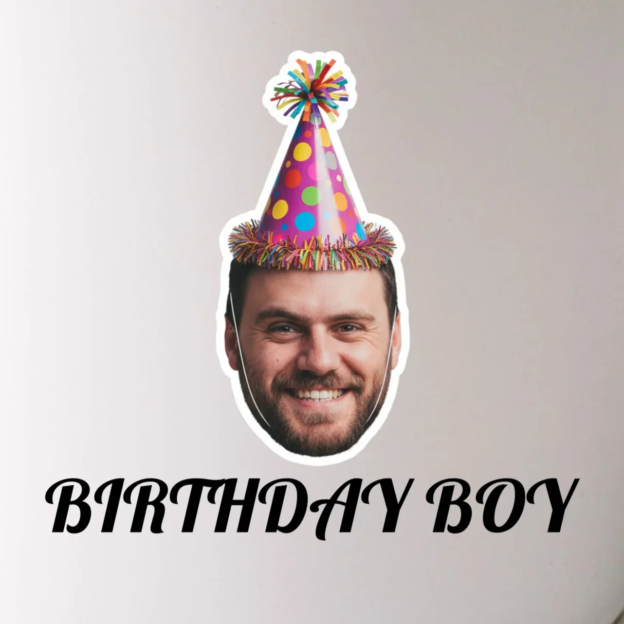 Custom Face Birthday Upload Your Photo for a Personalized Mug - Front - Close-up