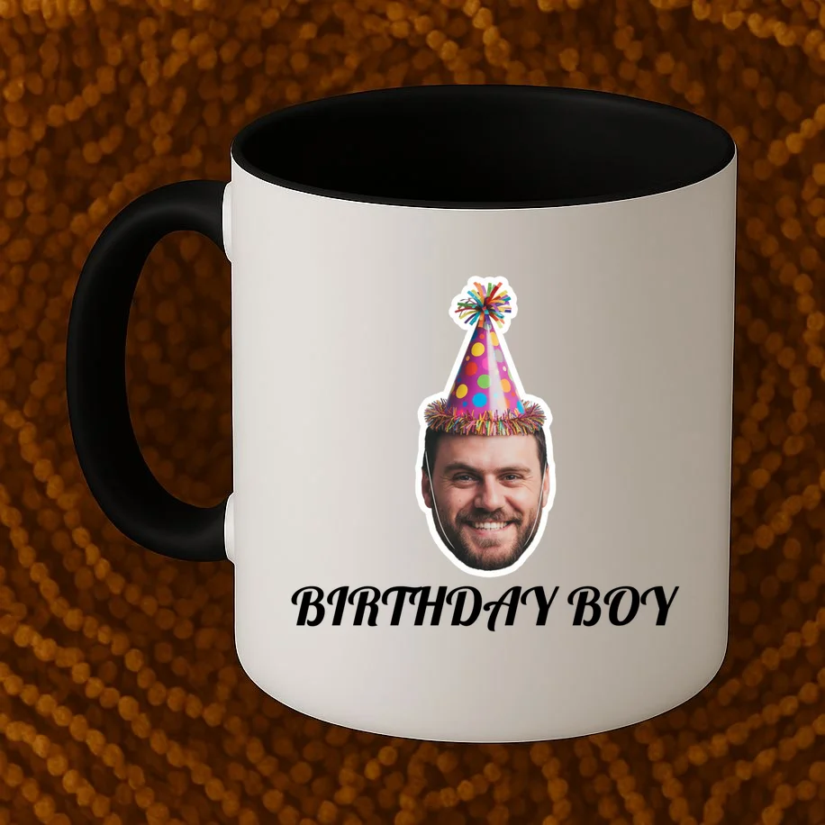 Custom Face Birthday Upload Your Photo for a Personalized Mug - Front 1
