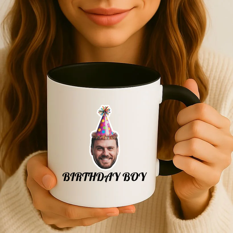 Custom Face Birthday Upload Your Photo for a Personalized Mug - Front 2