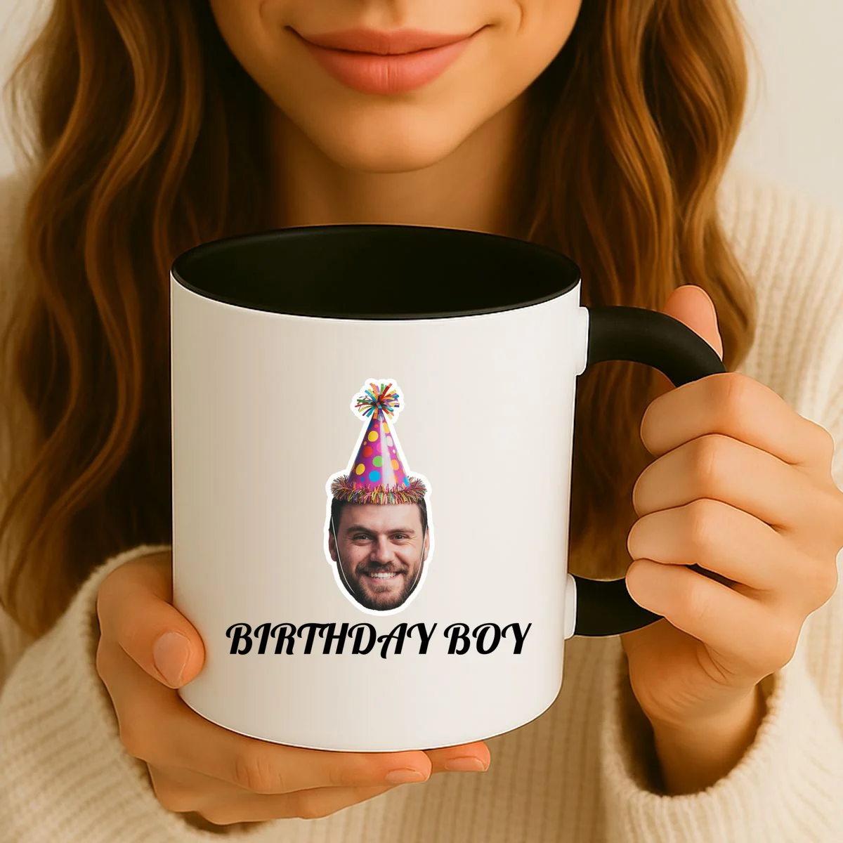 Custom Face Birthday Upload Your Photo for a Personalized Mug - Front 2
