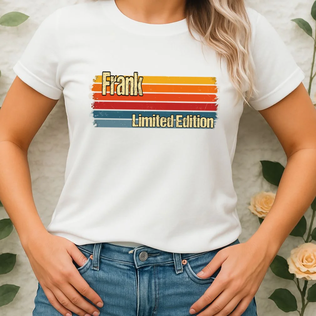 Customizable Limited Edition – Retro Distressed Rainbow Stripe Design Women's T-Shirt - Front 1