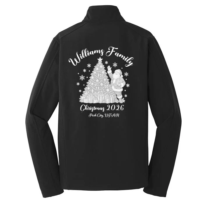 Christmas Family Name Personalized - Custom Holiday Family Gift Men's Soft Jacket - Back - Close-up