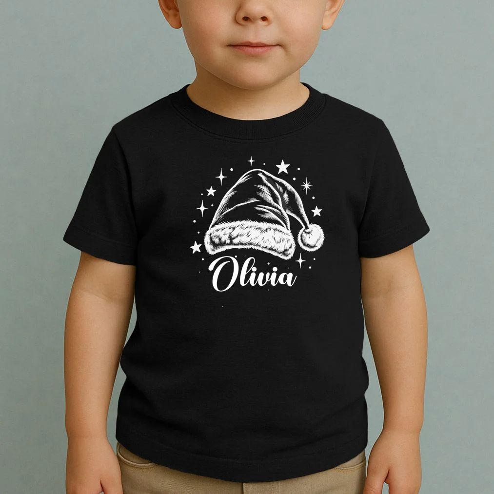 Christmas Family Name Personalized - Custom Holiday Family Gift Toddler T-Shirt - Front 1
