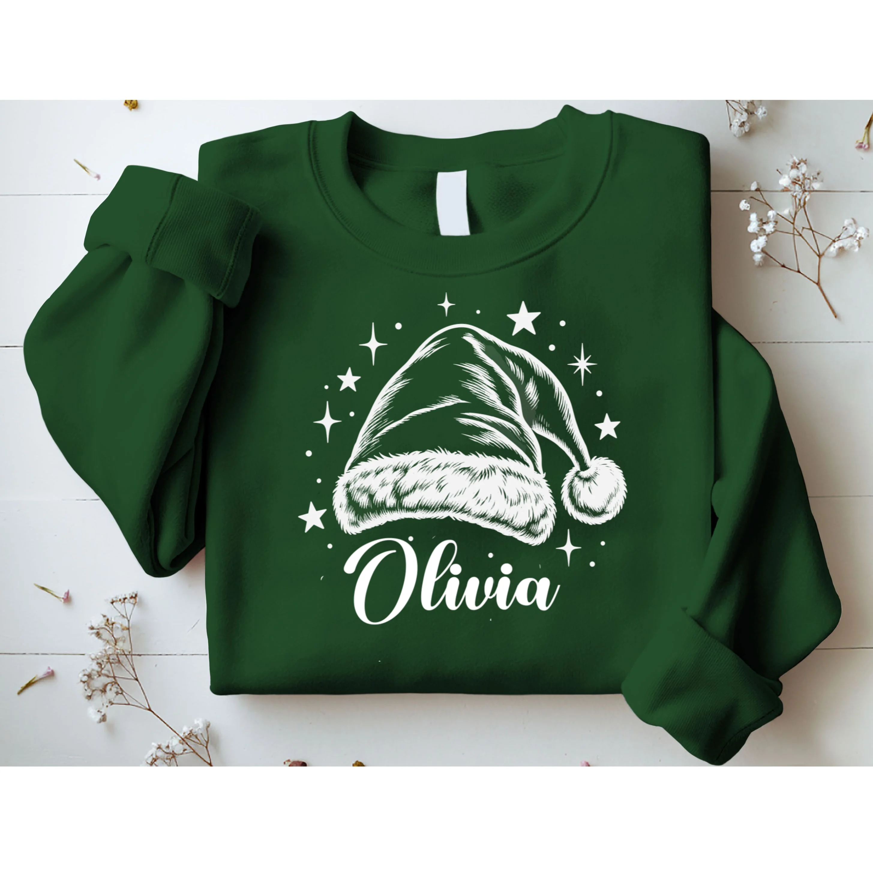 Christmas Family Name Personalized - Custom Holiday Family Gift Men's Sweatshirt - Front 1