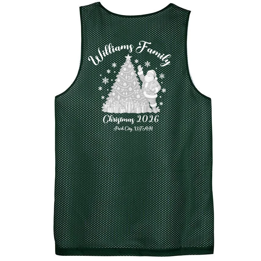 Christmas Family Name Personalized - Custom Holiday Family Gift Men's Basketball Jersey - Back - Close-up