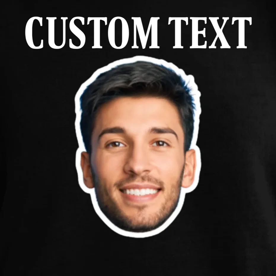 Custom Face Comfort Colors Unisex T-Shirt - Personalized Photo Gift with Your Face - Front - Close-up