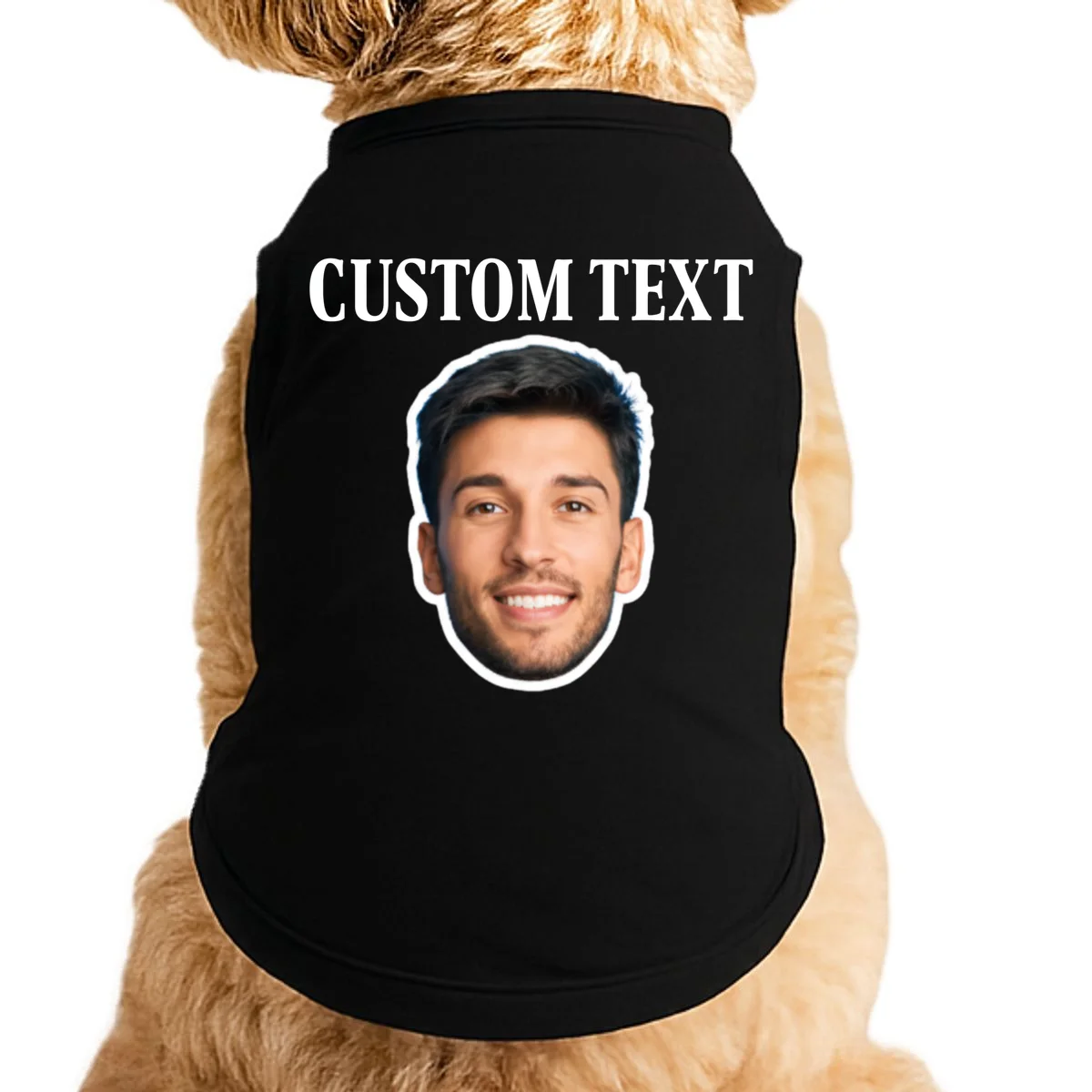 Custom Face Doggie Tank - Personalized Photo Gift with Your Face - Front