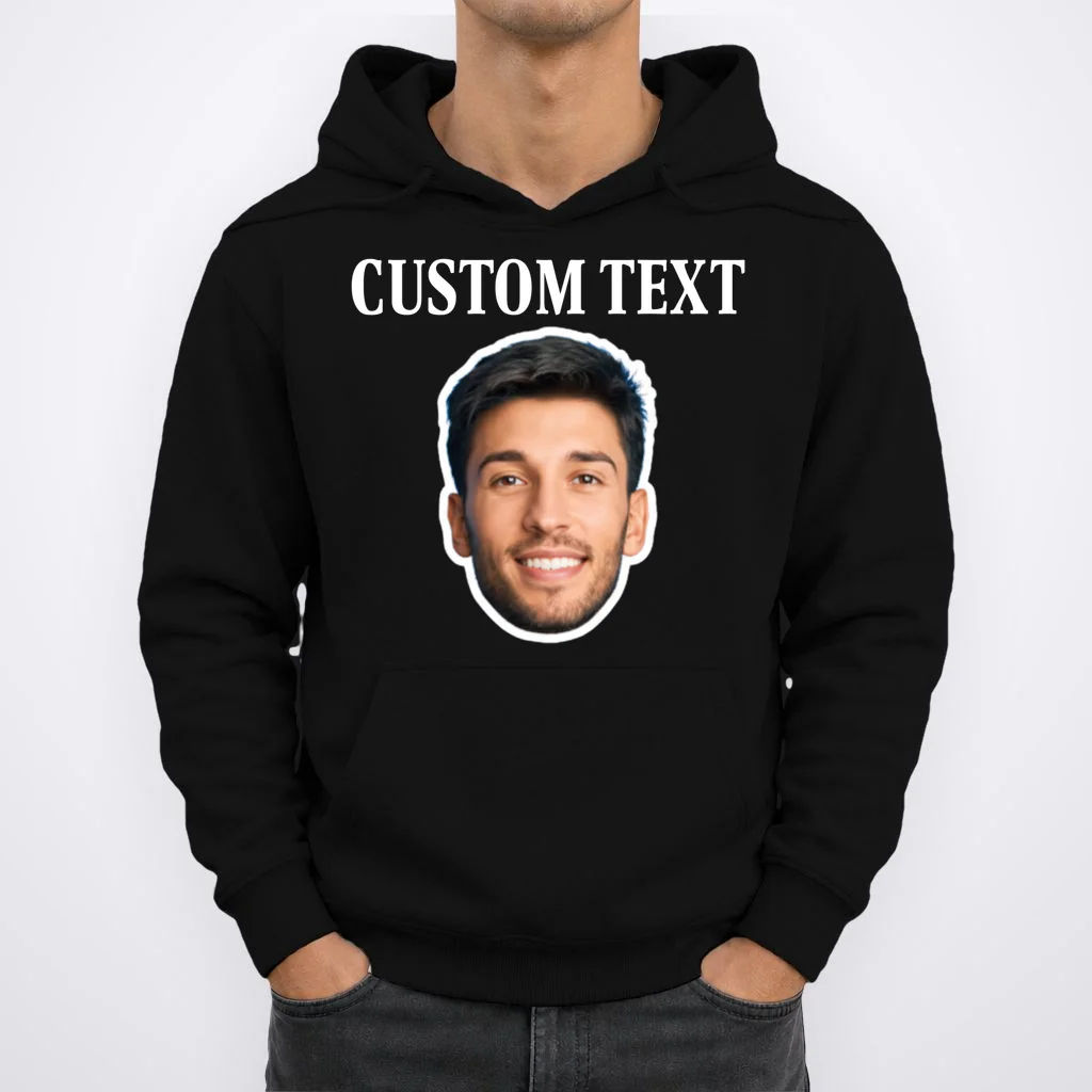 Custom Face Hoodie - Personalized Photo Gift with Your Face - Front 1