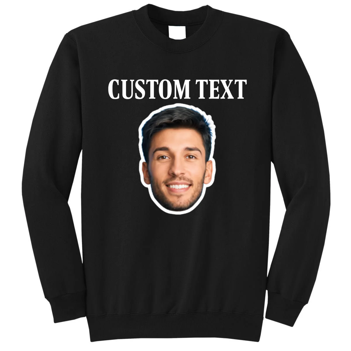 Custom Face Sweatshirt - Personalized Photo Gift with Your Face - Front
