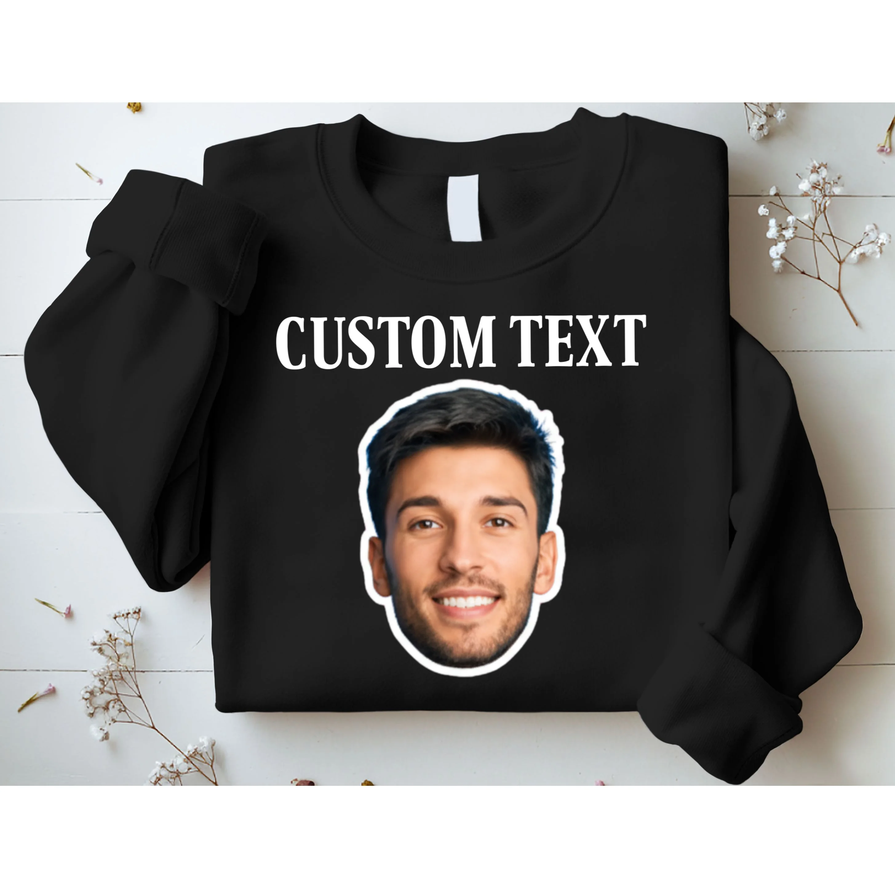 Custom Face Sweatshirt - Personalized Photo Gift with Your Face - Front 1
