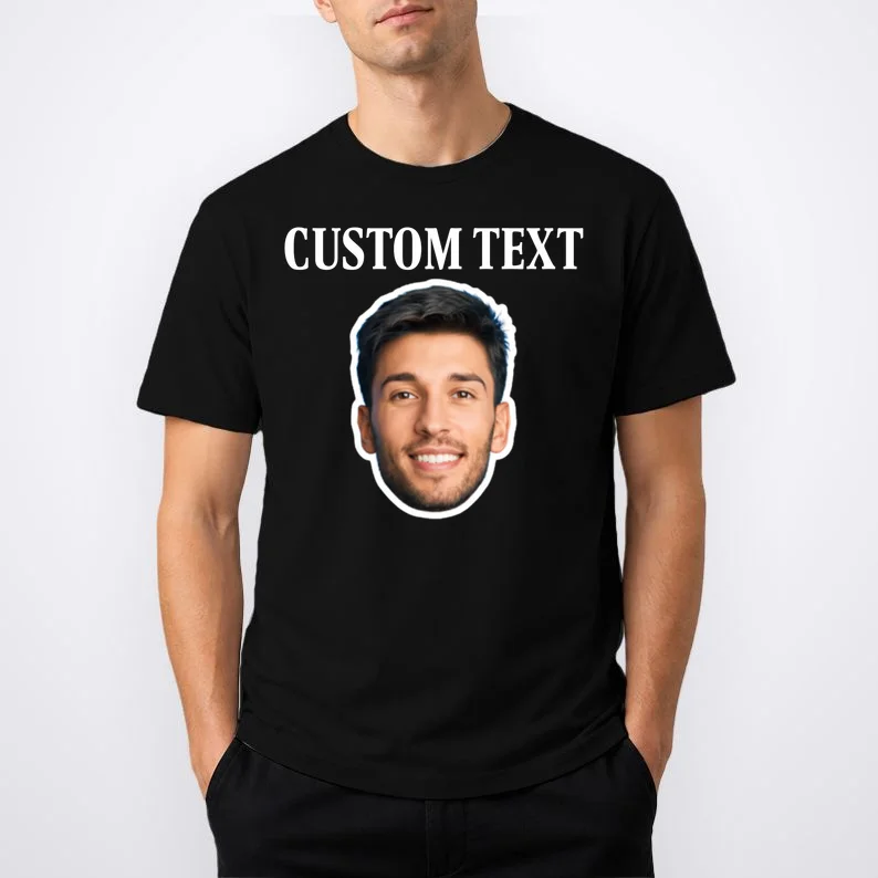 Custom Face T-Shirt - Personalized Photo Gift with Your Face - Front 1