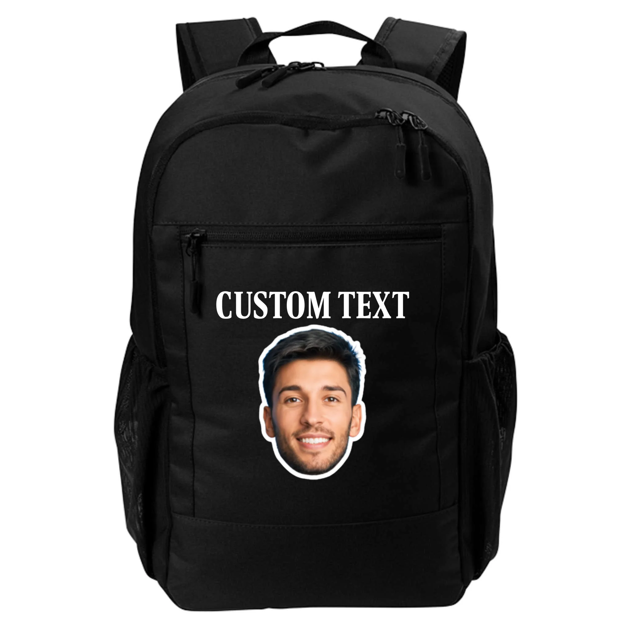 Custom Face Backpack - Personalized Photo Gift with Your Face - Front