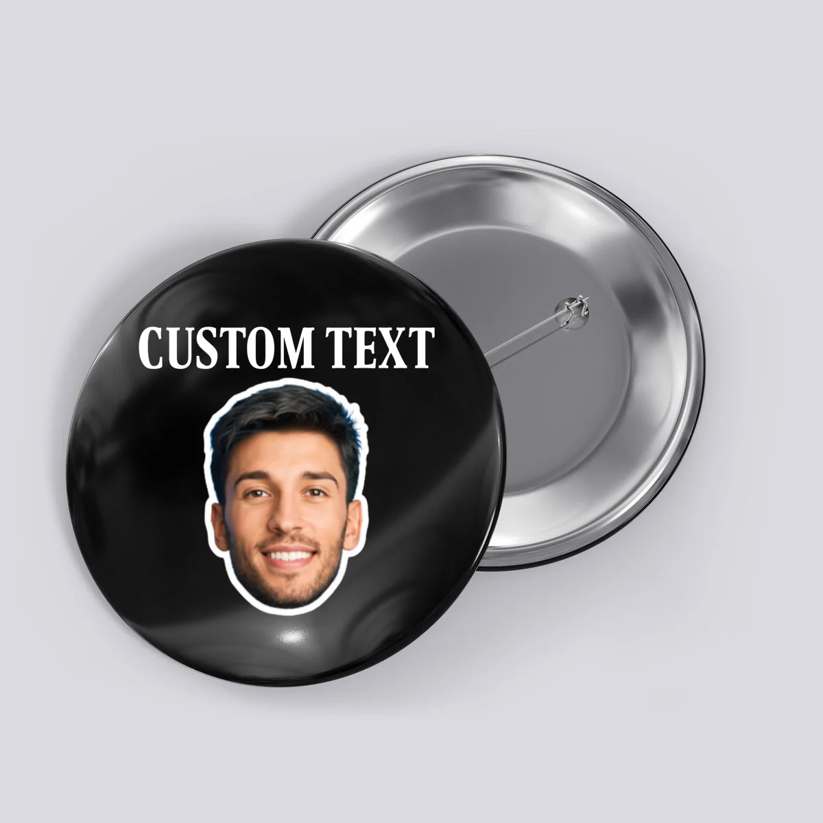 Custom Face Button - Personalized Photo Gift with Your Face - Front