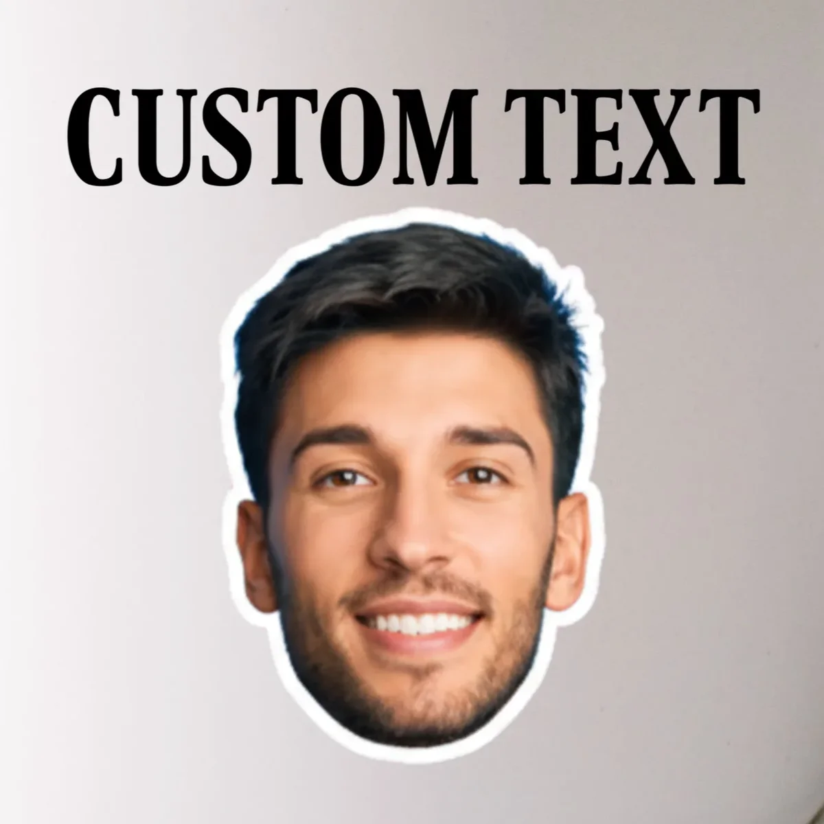 Custom Face Mug - Personalized Photo Gift with Your Face - Front - Close-up