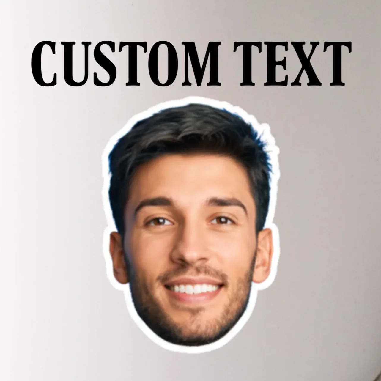 Custom Face Mug - Personalized Photo Gift with Your Face - Front - Close-up