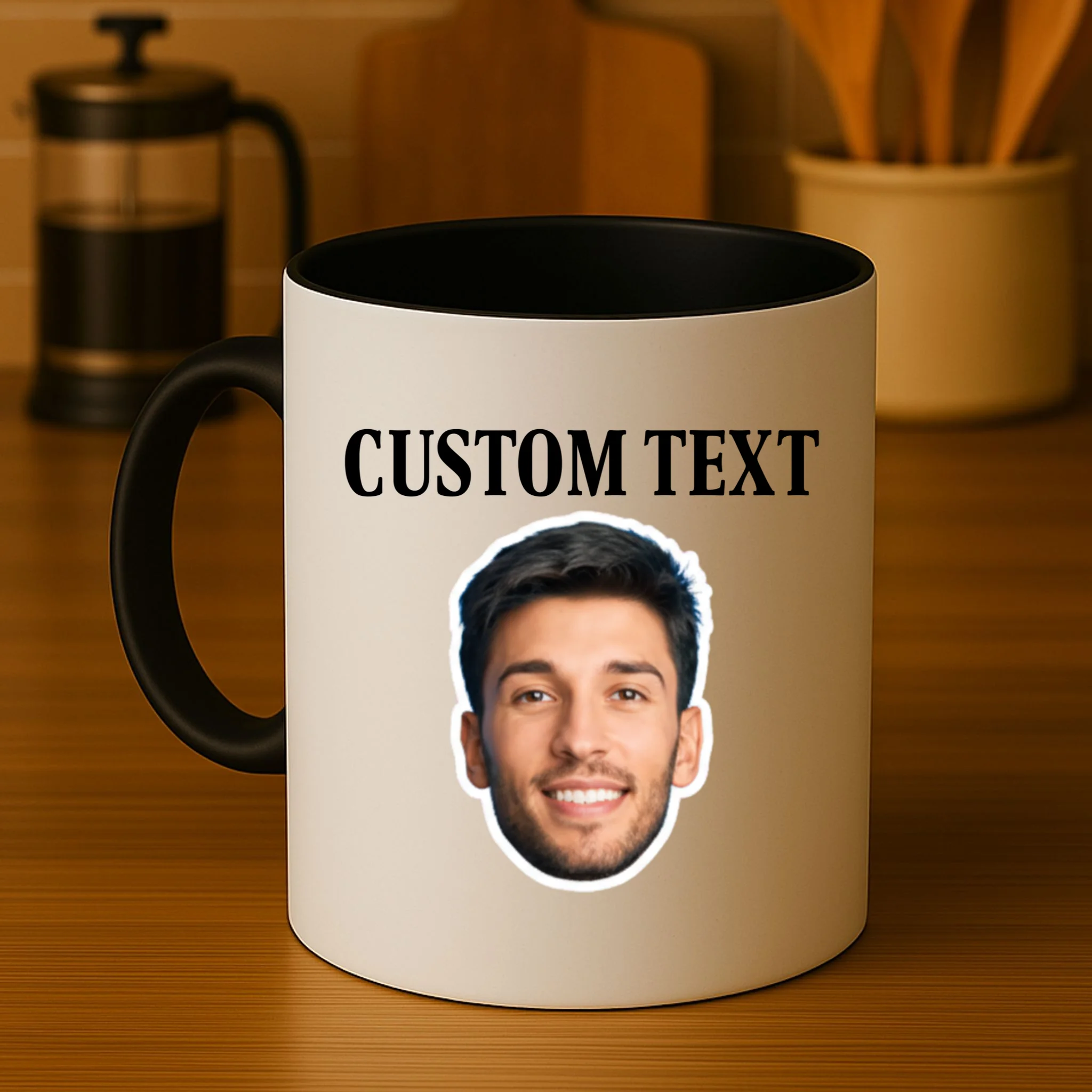 Custom Face Mug - Personalized Photo Gift with Your Face - Front 3