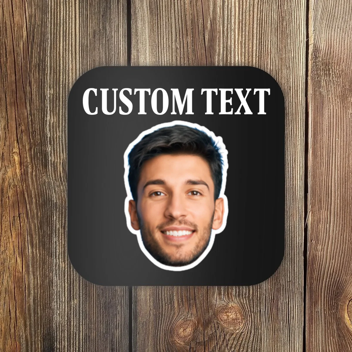 Custom Face Coaster - Personalized Photo Gift with Your Face - Front