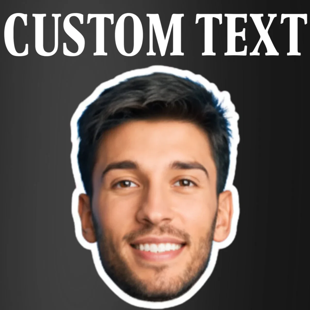 Custom Face Coaster - Personalized Photo Gift with Your Face - Front - Close-up