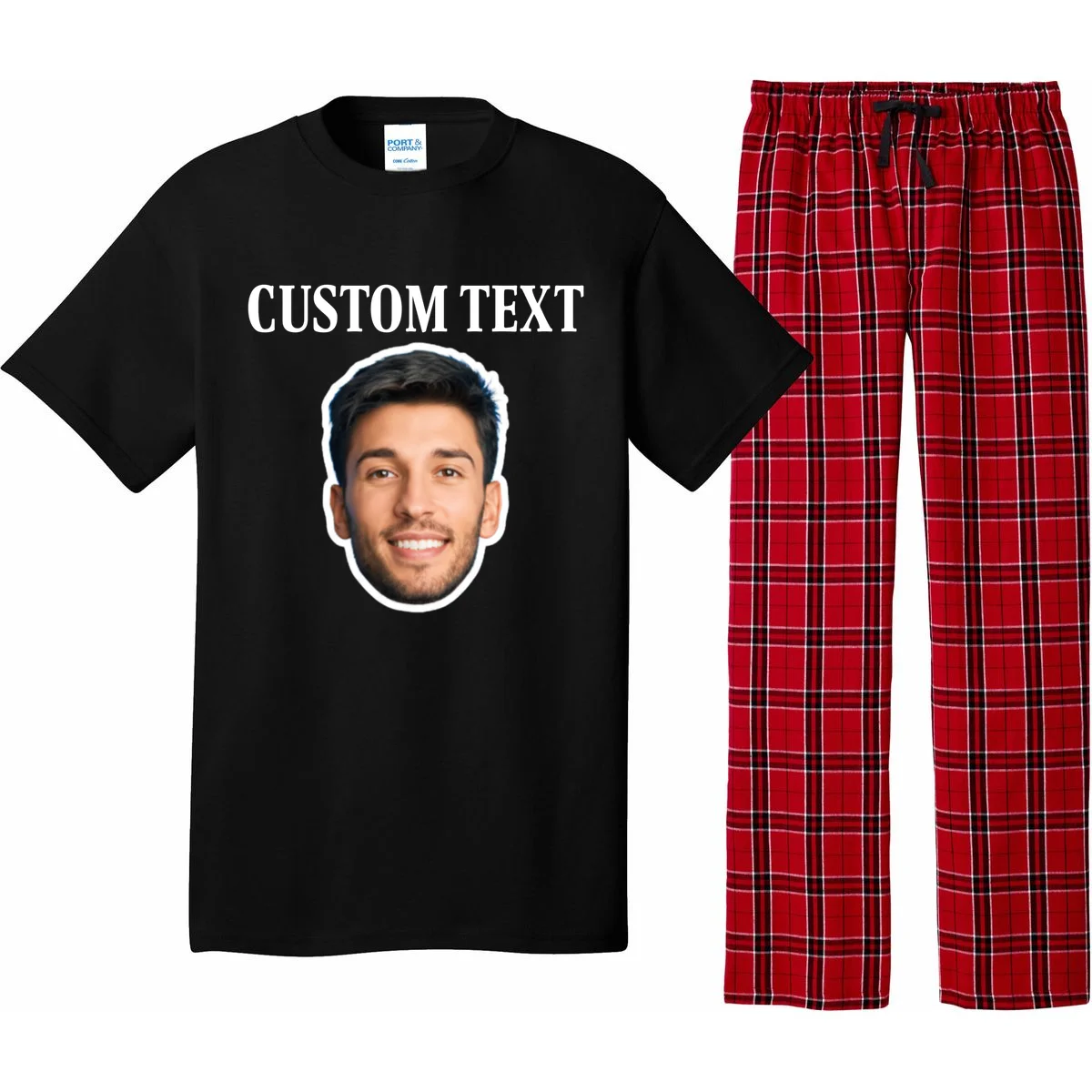 Custom Face Pajama Set - Personalized Photo Gift with Your Face - Front