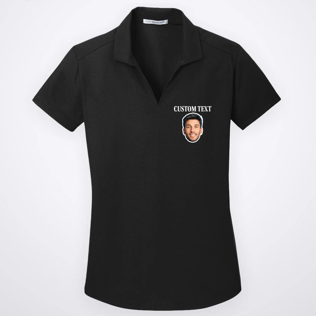 Custom Face Women's Polo - Personalized Photo Gift with Your Face - Front