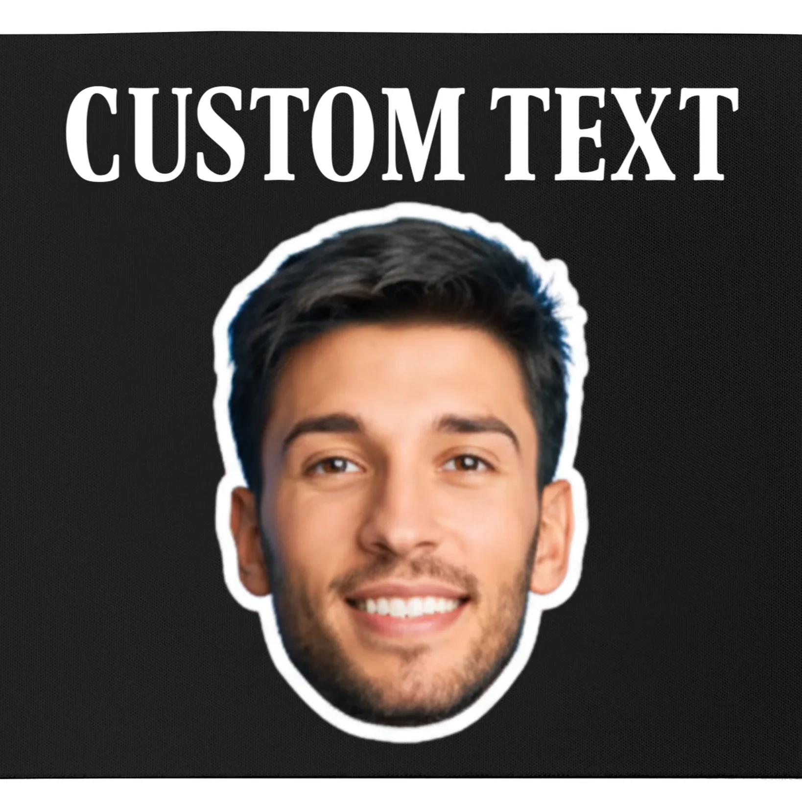Custom Face Mouse Pad - Personalized Photo Gift with Your Face - Front - Close-up