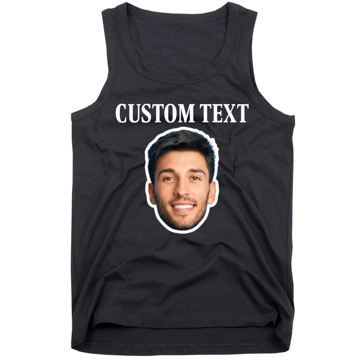 Custom Face Tank Top - Personalized Photo Gift with Your Face - Front
