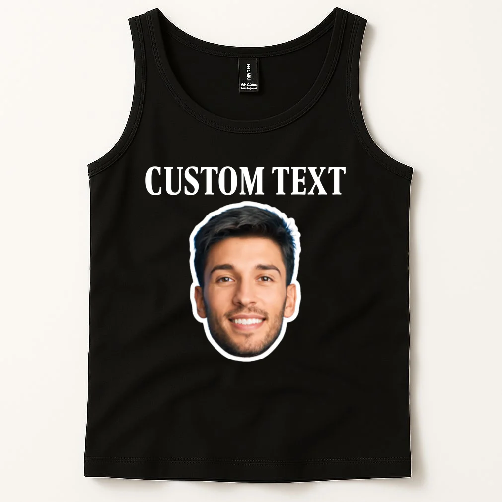 Custom Face Tank Top - Personalized Photo Gift with Your Face - Front 1