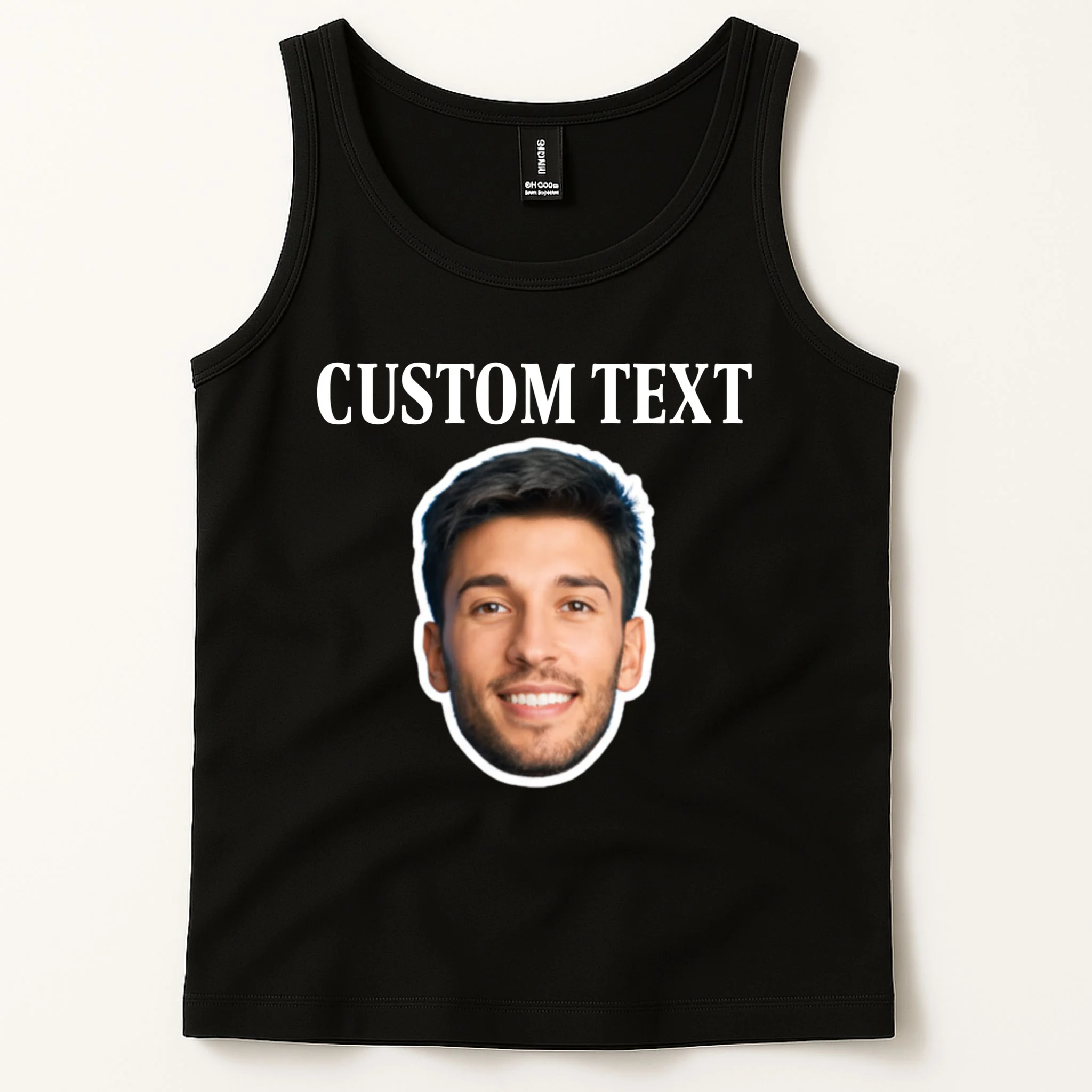 Custom Face Men's Tank Top - Personalized Photo Gift with Your Face - Front 1